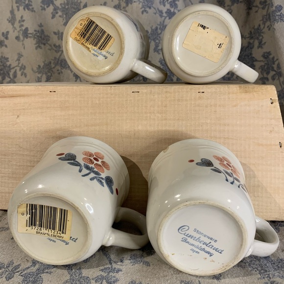 VTG Set of 4 Japan Hearthside Brambleberry Cumberland Stoneware Tea Cups - Picture 7 of 13